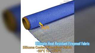 Protection incendie à hautes températures de tissu de fibre de verre enduite de silicone