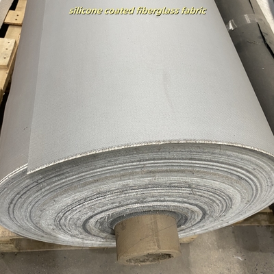 Chemical Oil Resistant Silicone Coated Fiberglass Fabric 400 g/sqm 0.3 mm Thickness 1.5 Meter Width