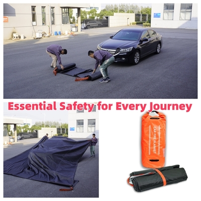 Gray EV Car Fire Blanket with Oxygen Deprivation for Lithium-Ion Battery Fire Protection