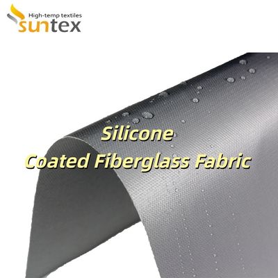 Chemical Proof Silicone Rubber Coated Fiberglass Cloth with 0.3 mm Thickness and 400 g/sqm Weight for Aggressive Environment Linings