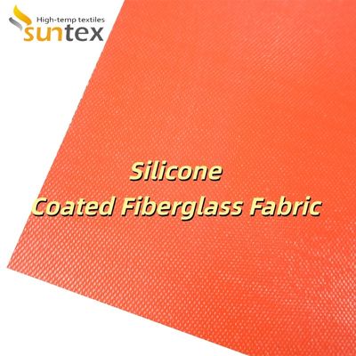 Flexible Heat Resistant Silicone Coated Fiberglass Fabric with 260℃ Continuous Thermal Protection 0.3 mm Thickness and 400 g/sqm Weight