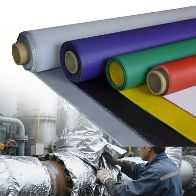 Double Sided Silicone Coated Texturized Fiberglass Cloth Welding Blanket with 50 m / 100 m Roll Length