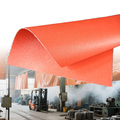 Durable Silicone Coated Fiberglass Fabric with 0.3 mm Thickness 400 g/sqm Weight and 1 / 1.2 / 1.5 meter Width