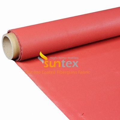Fireproof Silicone Coated Fiberglass Fabric with 50 m / 100 m Roll Length Alkali Free and Weatherproof