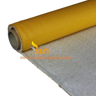 Weatherproof Water Repellent Silicone Coated Fiberglass Fabric with 50 m / 100 m Roll Length for Thermal Insulation