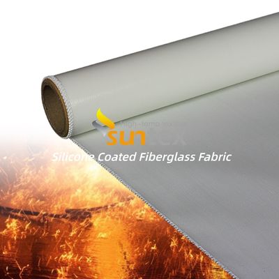 Heat Insulation Fireproof Silicone Coated Fiberglass Fabric for High Temperature Protection