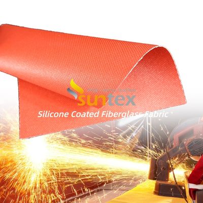 High Performance Silicone Coated Fiberglass Fabric with 400 g/sqm Weight, 0.3 mm Thickness, and 1 / 1.2 / 1.5 meter Width