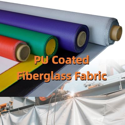 460 g/sqm 0.41 mm PU Coated Fiberglass Fabric with 1m to 1.55m Width for Industrial Thermal Jackets & Pads