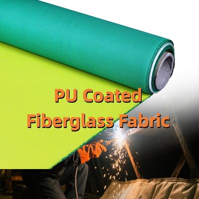 Fire Resistant PU Coated Fiberglass Fabric with 1800°C Temperature Resistance Customizable Widths and Double Side Coating