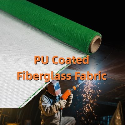 Dual-Side PU-Coated Fiberglass Fabric | Fire Resistant, 1800°C Rated | Custom Widths