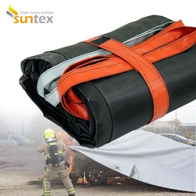Designed for EV fire safety, the gray fire blanket delivers 550℃/1000℃ thermal resistance and utilizes oxygen deprivation to control flames quickly and reliably.