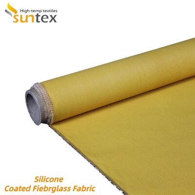 Fireproof Waterproof Silicone Coated Fiberglass Fabric 850g/m2 High Silica Fiberglass Cloth for Industrial Safety