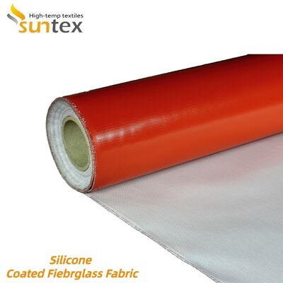 Fireproof Waterproof Silicone Coated Fiberglass Fabric 850g/m2 High Silica Fiberglass Cloth for Industrial Safety