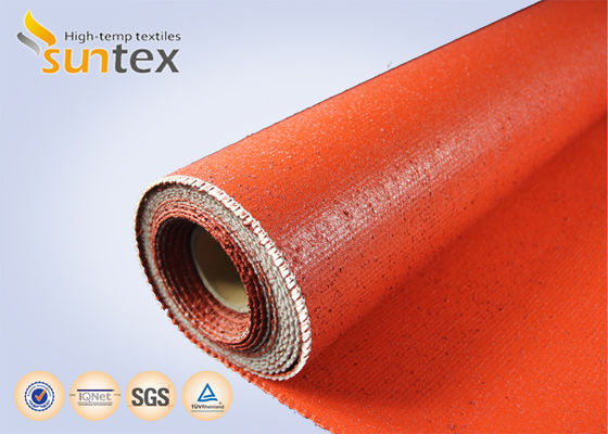 850g/m2 Fireproof High Temperature Resistant Silicone Coated Fiberglass Fabric High Silica Fiberglass Cloth