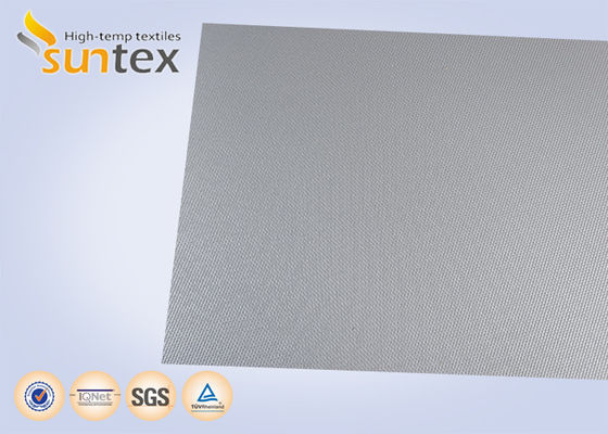 Durable PTFE Coated Fiberglass Fabric with 550℃ Temperature Resistance, Silver Grey Color, and 4H Satin Weave for Fire Safety Applications