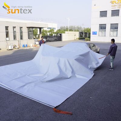 Gray EV Car Fire Blanket with 550℃/1000℃ Thermal Resistance and Oxygen Deprivation for Emergency Safety