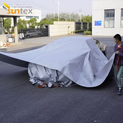 Gray Color EV Car Fire Blanket with 550℃/1000℃ Thermal Resistance and Oxygen Deprivation for Fire Safety