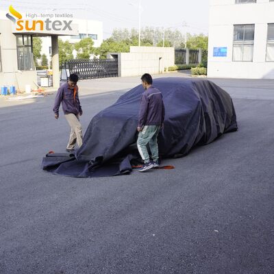 Gray EV Car Fire Blanket with 550℃/1000℃ Thermal Resistance and Oxygen Deprivation for Fire Safety