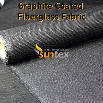 Graphite Coated High Silica Fiberglass Cloth with 750℃ Temperature Resistance and 28.82oz/sqy Weight
