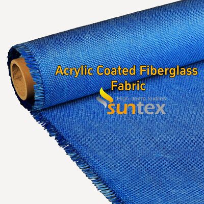 Red 0.4mm Fire Resistant Fiberglass Fabric with 550 Degree C Temperature Resistance and Acrylic Coating for Welding Blankets