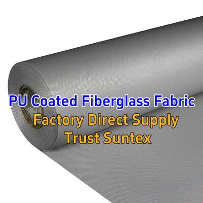 High Strength 460 g/sqm PU Coated Fiberglass Fabric with 0.41 mm Thickness and M0 Fire Resistance