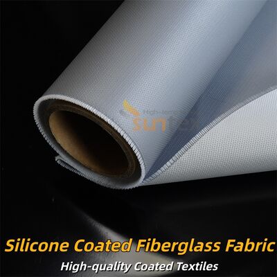 High Temperature Resistant Double Sided Grey Silicone Coated Fiberglass Fabric for Fire Retardant Industrial Curtains