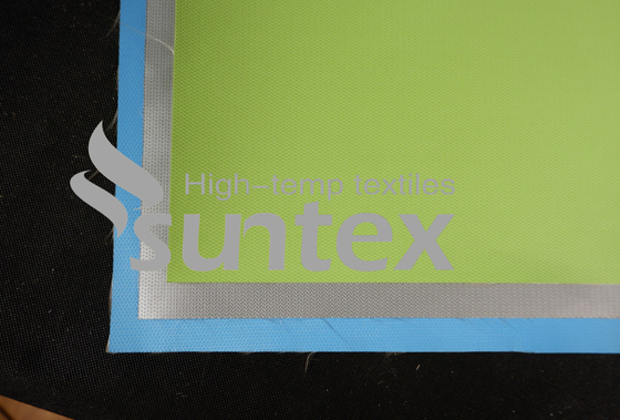 Tissu ignifuge enduit de silicone à hautes températures de rouleau de fibre de verre
