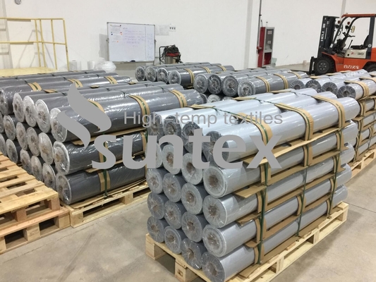 Anti tissu/tissu enduits de fibre de verre en caoutchouc de silicone de lutte anti-incendie de la chaleur pour la soudure/rideaux/joints