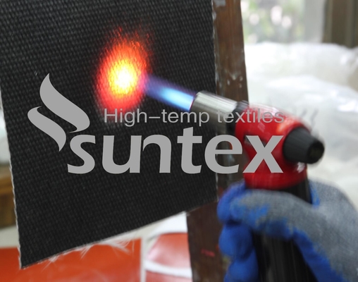 Tissu de fibre de verre en caoutchouc de haute silice ignifuge de haute qualité