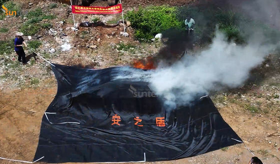 Tissu en fibre de verre de silice pour EV CAR FIRE BLANKET