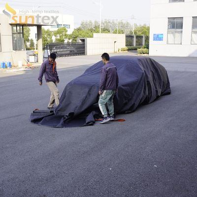Gray EV Car Fire Blanket: 550℃/1000℃ Thermal Resistance, Oxygen Deprivation for Emergency