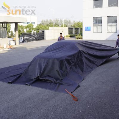 Durable EV Car Fire Blanket with 550℃/1000℃ Thermal Resistance for Oxygen Deprivation and Easy Two-Person Deployment