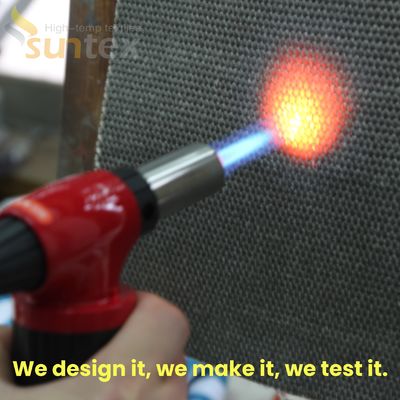 1.2x1.2m Essai de résistance au feu du tissu en fibre de verre revêtu Suntex