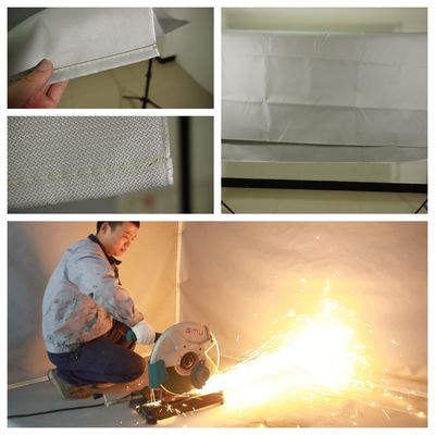 1.2x1.2m Essai de résistance au feu du tissu en fibre de verre revêtu Suntex