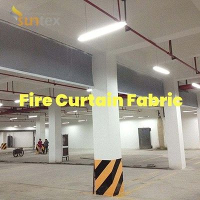 Lutte anti-incendie de haute qualité de fibre de verre de tissu de rideau enduit de silicone ignifuge à hautes températures en feu