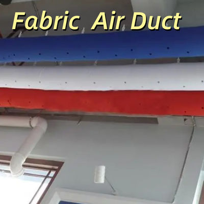 Tissu de conduit d'air de design industriel réduit en bruit, ignifuge et isolant sans fuite pour le sous-sol du gymnase