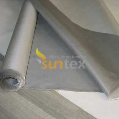 E Tissu revêtu de silicone tissé en verre Tissu à deux côtés ignifuge en caoutchouc de silicone revêtu de chaleur Tissu en fibre de verre résistant à la chaleur