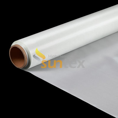 Tissu en fibre de verre recouvert de caoutchouc de silicone ignifuge blanc résistant aux températures élevées Matériau imperméable à l'eau Tissu en fibre de verre