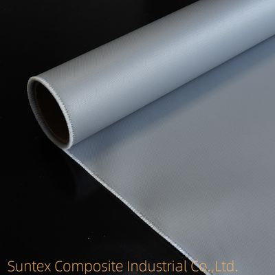 Tissu en fibre de verre enduit de silicone enroulé isolant thermique ignifuge Tissu en fibre de verre imprégné de silicone