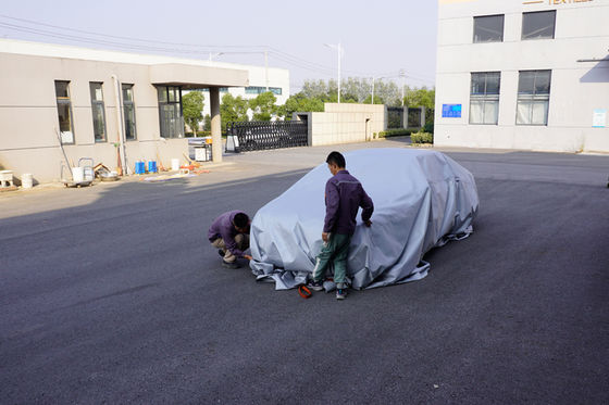 Couverture incendie pour véhicule électrique 6x8m gris, en fibre de verre résistante à la chaleur