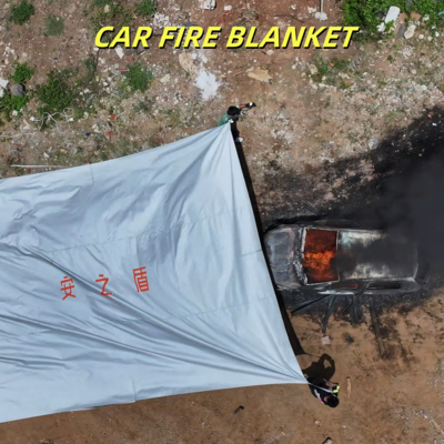 Couverture anti-feu pour voiture électrique, ignifuge, résistant à 550℃/1000℃, gris