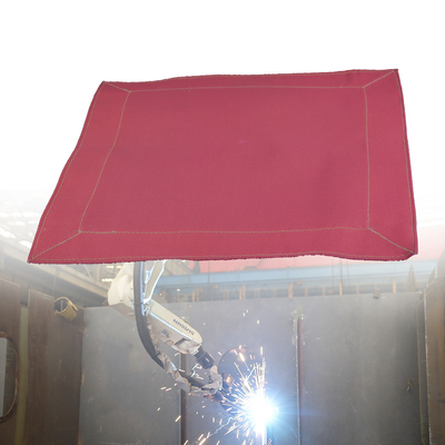 Couverture de soudage en fibre de verre de 1,5 m x 1,5 m résistant à la chaleur à 550 ° C