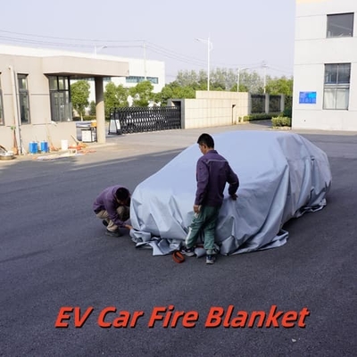 EV Car Fire Blanket Gray 550℃ Thermal Resistance