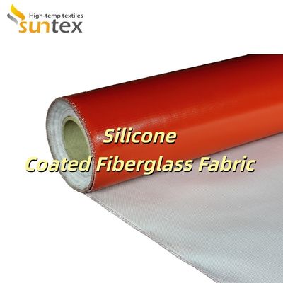 Tissu de fibre de verre enduit de silicone gris sans alcali avec largeur personnalisée pour l'isolation thermique