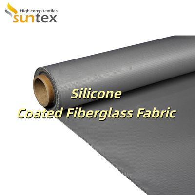 Tissu en fibre de verre recouvert de silicone à double face, exempt d'alcali, avec des propriétés hydrofuges pour l'isolation thermique