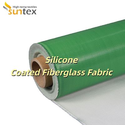 Tissu en fibre de verre recouvert de silicone à double face, sans alcalis, de couleur grise, ignifuge, isolant thermique