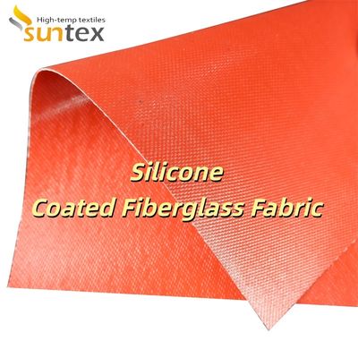 Heat Resistant Silicone Coated Fiberglass Fabric with 0.3 mm Thickness and 400 g/sqm Weight for High Temperature Areas