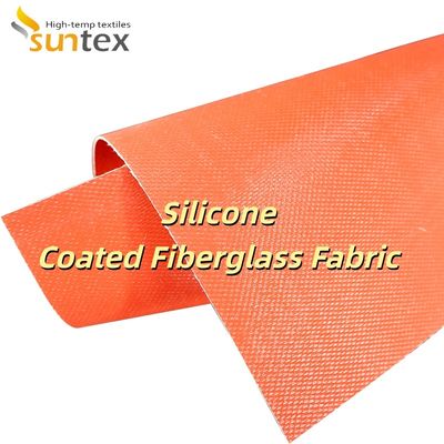 Flexible Heat Resistant Silicone Coated Fiberglass Fabric with 260℃ Continuous Thermal Protection 0.3 mm Thickness and 400 g/sqm Weight