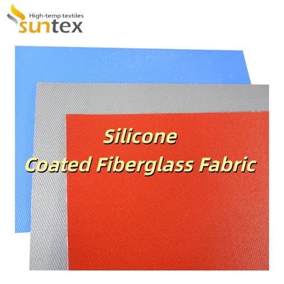 Flexible Heat Resistant Silicone Coated Fiberglass Fabric with 260℃ Continuous Thermal Protection 0.3 mm Thickness and 400 g/sqm Weight