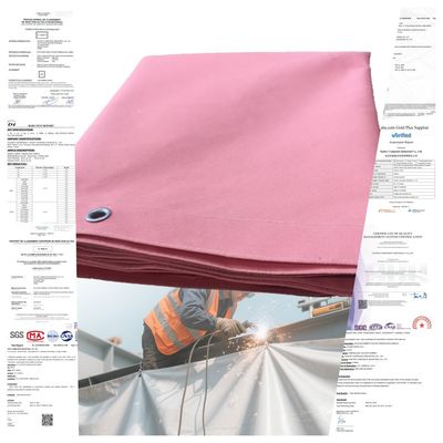 17 oz 16 Mil 1000°F Couverture de soudage résistante à la chaleur Rideau de soudage ignifuge pour la protection contre les étincelles et les boues